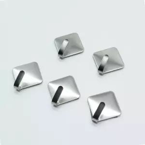 후크 접착식 스텐 후크 사각 5P 수건걸이대 욕실수건걸이 흡착식수건걸이