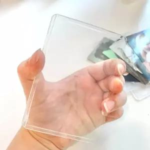 10개 한세트 투명 아크릴 포토 케이스 포카 선물 사진 수집 취미 다용도