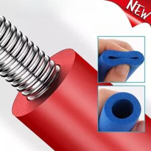 파란색 PPR 단열 파이프 스폰지 폼 고무 튜브 에어컨 외부 방수 보호 슬리브 1.8M