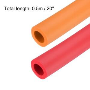 0.5m 파이프 절연 폼 튜브 짐 장비 핸들 바 단열 스폰지 고무 그립용 레드/오렌지