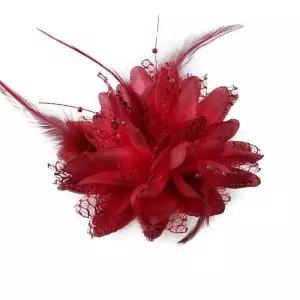 깃털 꽃 머리 웨딩 브러치 보석 코사지 망사 손목 장식 비즈 소품