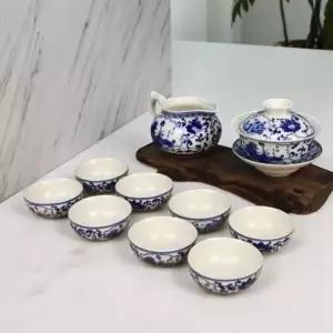 집들이선물 청화백자 전통찻잔 개완 찻잔 찻잔8개 예쁜찻잔