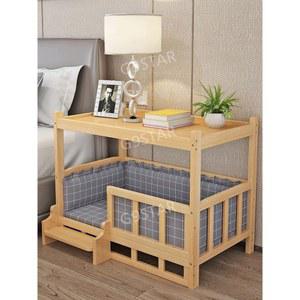 강아지2층침대 원목 고양이 강아지집 커버 하우스 이층침대 계단