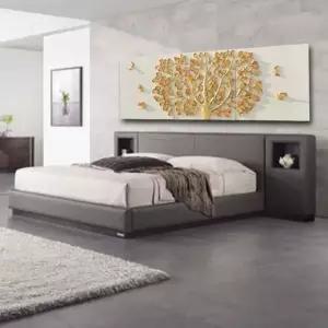 동물장식 (7) 새돈나무가죽액자3p(화이트골드)