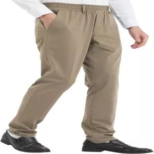 레타오토 시니어용 남성 탄력 허리 팬츠 하이 스트레치 확장형 슬랙스 자석 버튼이 있는 노인용