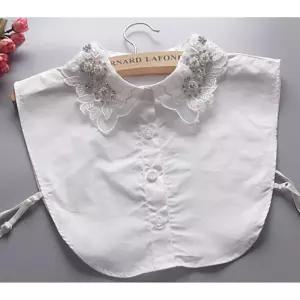 목폴라 페이크목티 큐빅 셔츠 어드 넥케이프 넥카라 레이 이너