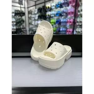 [보리보리/크록스]MARIO크록스 스톰프 슬라이드 209346-0WV 초크 화이트