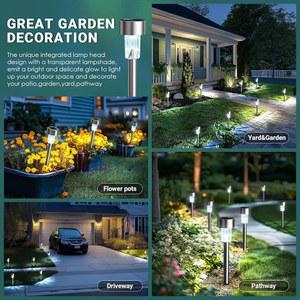 파티오 잔디밭 스테인리스 스틸 실외 정원 LED 지갈루미 조명 위한 조명 조경을 화이트 콜드 방수 마당 태양광 12팩