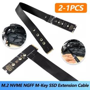 듀얼 프로토콜 PCIE4.0 M.2 M 키 연장 케이블 라이저 카드 SSD 어댑터 2230 2242 2260 2280 PCIe / M2 NGFF