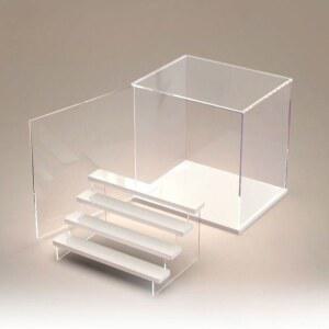 스탠드 전시 보관함 투명 피규어 계단식 케이스