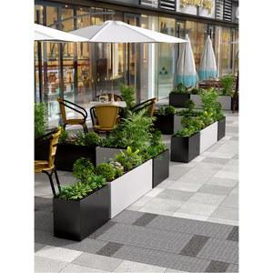 대형 화분 빌라 삽화 안뜰 화이트 섬유 공원 호텔 풍경 A세트 도기분 스 조합 도로변