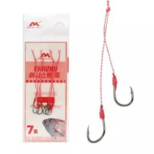 DK 타이라바 롱 어시스트 훅 7호 4개입 참돔바늘