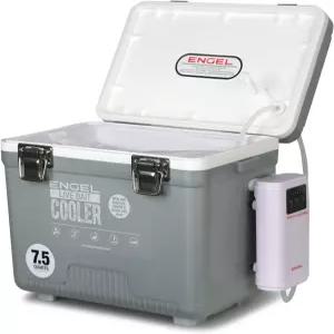 낚시용 ENGEL 라이브 미끼 쿨러 프로 - 리튬 이온 충전식 에어레이터가 장착된 휴대용 미노우 및 버킷