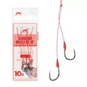 DK 타이라바 롱 어시스트 훅 10호 4개입 참돔바늘