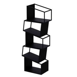 인테리어 책장 코너 책꽂이 북유럽 감성 디자인 장식장 홈스타일링 가구 1 블랙 4단 48x28x120cm