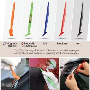 트레이클릭 비닐 랩 도구 키트 자동차 차량 도구와 펠트 스퀴지 유틸리티 나이프 자석 홀더 장갑 창문 틴트