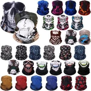 여름 직장용 타팝 30개 해골 마스크 할로윈 오토바이 넥 게이터 벌크 심리스 헤드웨어 발라클라바 페이스