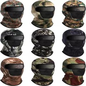 SATINIOR 남성용 카모 발라클라바 스키 마스크 풀 페이스 선 야외 스포츠용 통기성 자외선 차단제 9종