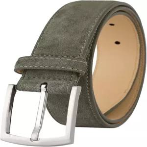 남성용 가죽 벨트 캐주얼 청바지 바지 드레스 블렛 1 3/8인치 와이드 골프 벨트용 TILAFEYO 정품 스웨이드