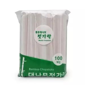 젓가락 좋은 100p 캠핑 대나무 젓가락 고급 일회용