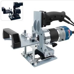 2in 1 미니 그루빙 머신 랙 목공 슬롯 로케이터 펀치 홀더 휴대용 트리머 밀링 포지셔닝