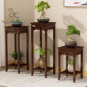 목재 화분받침대 실내선반 앤틱 협탁 테이블 인테리어 스탠딩 거실