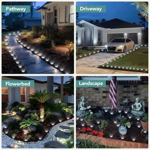 SOLPEX 미니 화이트 진입로용 10팩 조명 발전 정원 방수 경로 실외 조경 조명 접지등 마당 태양광