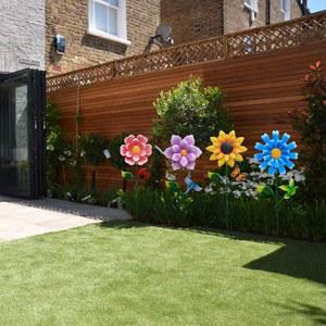 태양광 정원 금속 아트 장식용 파티오 뒷마당 스틱 조명 마당 잔디밭용 현관 야외 정원 조명 경로 방수 4팩