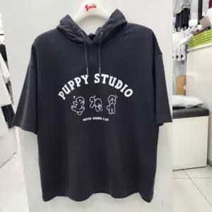 5부 퍼피 후드 셋업 티 24M0753-2SC