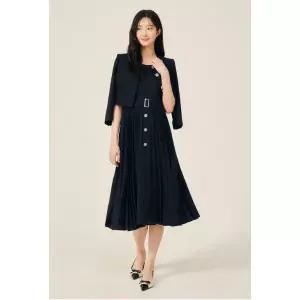 [롯데백화점]제이제이지고트 벨티드 플리츠 원피스+재킷 세트(GP4A0OP331)