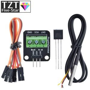 DS18B20 온도 감지 모듈 키트 방수 100CM 디지털 케이블 아두이노용 스테인레스 스틸 프로브 어댑터
