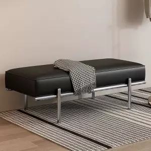 가죽 벤치의자 스툴 등받이없는 소파 벤치 대기실