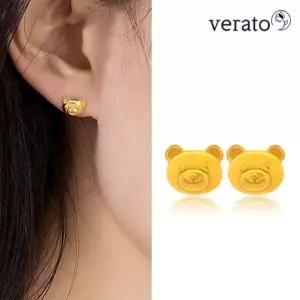 베라토 24K 순금 통통베어 귀걸이 1g