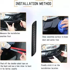 SUVnie 2 PCS 자동차 범퍼 긁힘 방지 스트립 앞뒤 코너 가드 프로텍터 자동 고무 충돌 장식 트림 대부분의