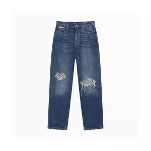 캘빈클라인 진 CALVIN KLEIN JEANS 여성 90s 루즈핏 다크블루 디스트로이드 데님 47B925G VSI 47B925GVSI