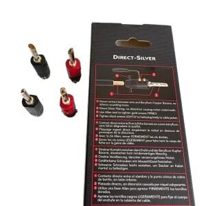 4Pcs 300 시리즈 HiFi BFA 바나나 플러그 실버 도금 구리 용접 없음 터미널 잭 오디오 앰프 스피커 커넥터