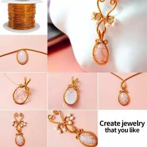 공예 아노다이징 알루미늄 와이어 (20 게이지 196.85피트) 주얼리 비딩 플로럴 컬러 전기자 DIY 정원 보석