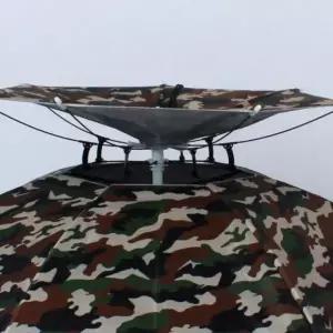 머리에 쓰는 2단 우산 모자 중형 밀리터리 헬멧 머리에쓰는