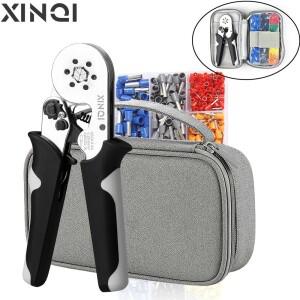 0.08-6mm2 관형 단자 크림핑 플라이어 HSC8 6-6A 크림퍼 와이어 미니 페룰 도구 가정용 전기 키트 (가방 포