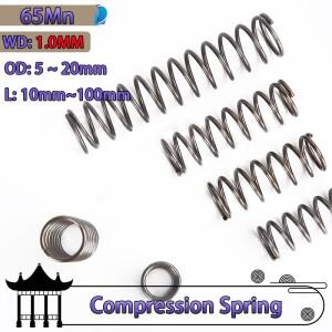 1.0mm 리턴 압축 스프링 원통형 코일 해제 압력  65Mn 와이어 직경