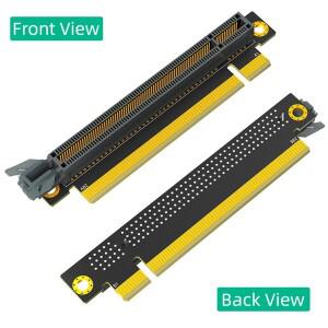 PCI Express 3.0 X16 - 라이저 카드 어댑터 90도 역방향 남성-여성 16X 컨버터 확장 (1U 컴퓨터용)