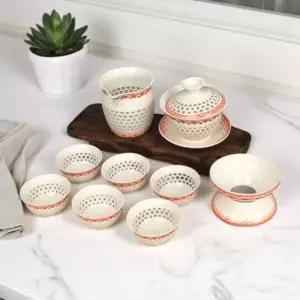 [콩심팥심]청화 다기 도자기 개합 찻잔6개 찻잔세트 집들이선물 백자