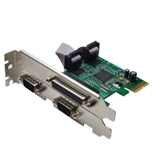PCIE X1 to RS232 직렬 포트 COM DB25 프린터 병렬 LPT PCIExpress 카드 어댑터 컨버터 MCS9901 칩