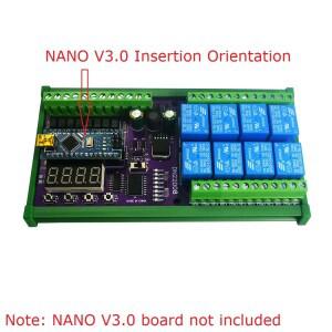 Arduino NANO V3.0용 8 채널 12V 24V 릴레이 실드 모듈 RS485 PLC IO 확장 보드