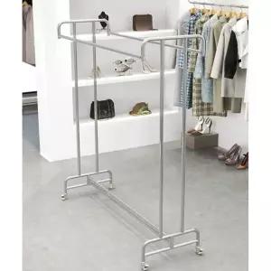 스테인레스 모듈 행거 파티션 실버 드레스룸 파이프 스틸