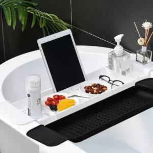 태블릿 길이조절 욕조트레이 물빠짐 반신욕거치대