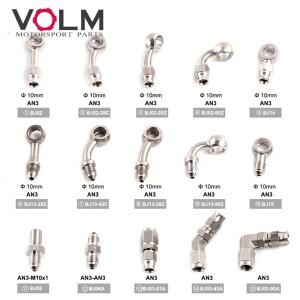 AN3 바이크 오토바이 모터 자전거 유압 브레이크 오일 호스 라인 밴조 피팅 m10x1 스테인레스 스틸 10mm