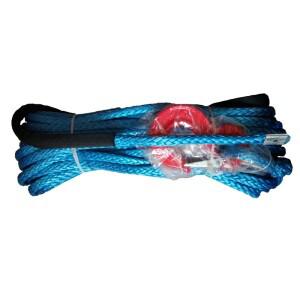 10mm X 30m 파란색 복구 계류 케이블 와이어 후크 합성 윈치 로프