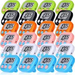 작은 자기 스톱워치 6가지 색상의 미니 카운트다운 타이머 시끄러운 알람 스톱을 위한 교실 주방 타이머용