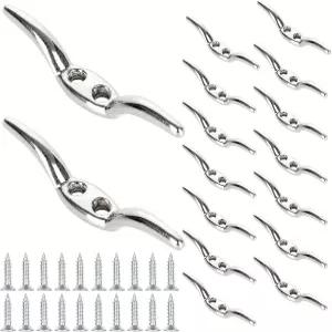 APACALI 금속 로프 보트 클리팅 2인치 4인치 6인치 깃대 후크 고정 또는 홈 데코용 장착 나사가 있는 데크